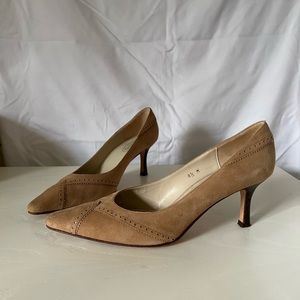 Talbots tan suede heels